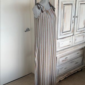 Zara tie shoulder maxi with side slits
